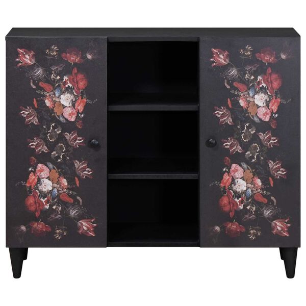 vidaXL Opbevaringsskabe Flerfarvet 90 x 33,5 x 75 cm Massivt mangotræ