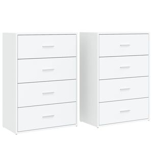 vidaXL kommoder 2 stk.. 60x31x84 cm konstrueret tr&aelig; hvid
