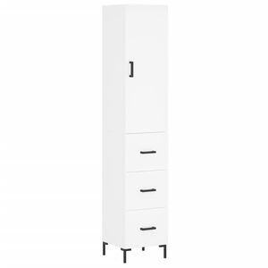 vidaXL skab 34,5x34x180 cm konstrueret tr&aelig; hvid