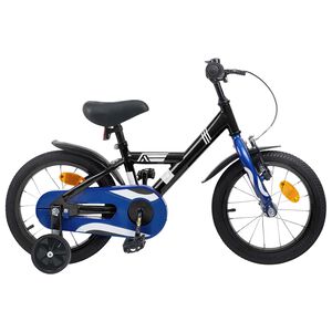vidaXL B&oslash;rnecykel 12 tommer til 2-4 &aring;r gamle Sort