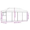 vidaXL Party Tent Sort 292 x 580 x 315 cm Oxford stof