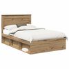vidaXL Sengestel Artisan eg 120 x 200 cm Massiv fyrretr&aelig;