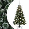 vidaXL Kunstig juletr&aelig; med kugler 120 cm 150 LED'er Varm hvid