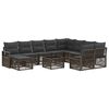 vidaXL Havesofa S&aelig;t 11 stk. Gr&aring; polyrattan