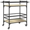 vidaXL k&oslash;kkenvogn 82x40x78,5 cm konstrueret tr&aelig; sonoma-eg