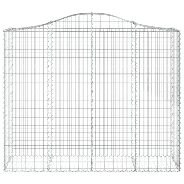 vidaXL buede gabionkurve 13 stk. 200x50x160/180 cm galvaniseret jern