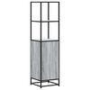 vidaXL skab 35,5x35x139 cm konstrueret træ grå sonoma-eg og metal
