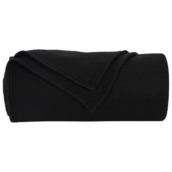 vidaXL Kastet&aelig;pper 24 pcs Sort 200 x 150 cm Fleece