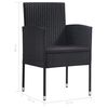 vidaXL udend&oslash;rs spisebordss&aelig;t 9 dele polyrattan sort