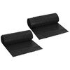 vidaXL Dimpled Dr&aelig;nplade 2 stk. Sort 0,5 x 20 m HDPE
