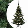 vidaXL Kunstigt juletr&aelig; med julekugle 120 cm 150 LED'er Varm hvid