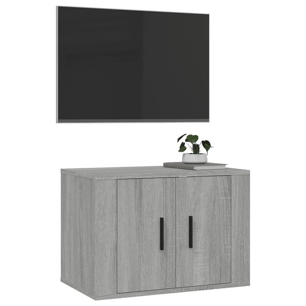 vidaXL væghængt tv-skab 57x34,5x40 cm grå sonoma-eg
