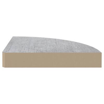 vidaXL hjørnehylder 4 stk. 35x35x3,8 cm MDF betongrå