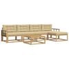 vidaXL Udend&oslash;rs sofagruppe 6 stk. Hvid og Beige Polyester