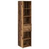vidaXL Highboard Gammelt tr&aelig; 40 x 42,5 x 185 cm Konstrueret tr&aelig;