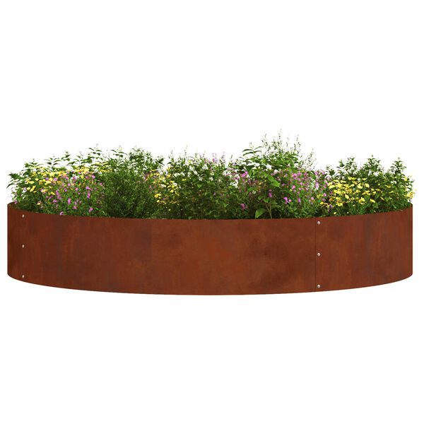 vidaXL Plante ring Brun 120 x 120 x 20 cm Cortenst&aring;l