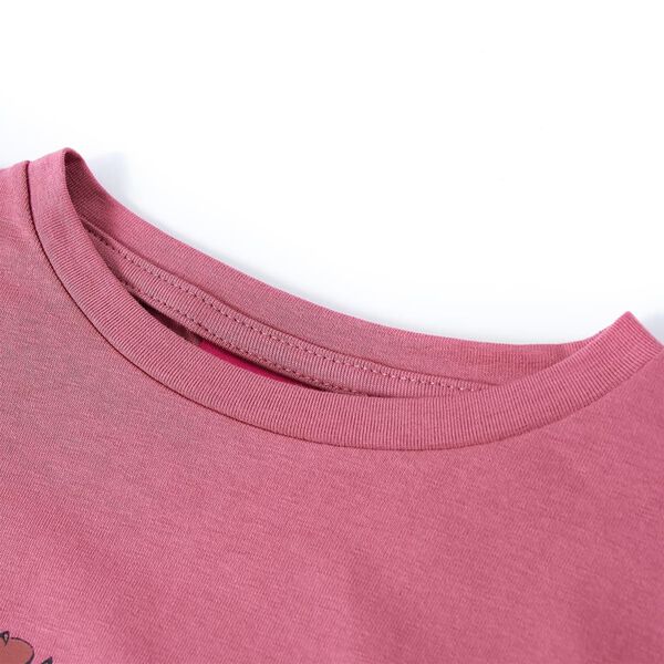 Lang&aelig;rmet T-shirt til b&oslash;rn str. 92 cm pink