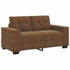 vidaXL Sofa 3 pcs Brun Linned-blandet stof