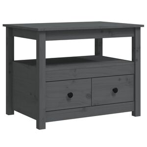 vidaXL sofabord 71x49x55 cm massivt fyrretr&aelig; gr&aring;