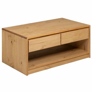 vidaXL sofabord SAUDA 99x55x45 cm massivt fyrretr&aelig; egetr&aelig;sfarvet