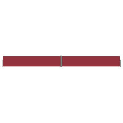 vidaXL sammenrullelig sidemarkise 117x1200 cm rød
