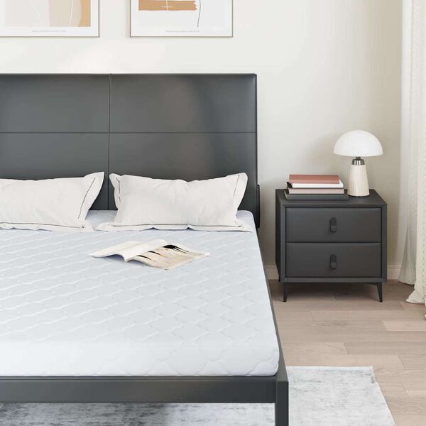 vidaXL Madras Hvid 140 x 200 cm Jacquard stof