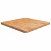 vidaXL firkantet bordplade 80x80x4 cm behandlet massivt eg lysebrun