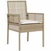 vidaXL Have Spisebordss&aelig;t 7 pcs Beige polyrattan