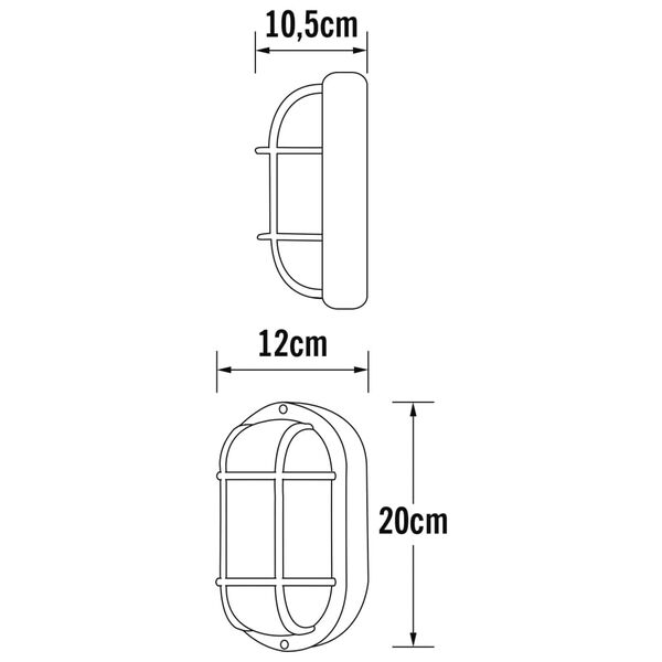 KONSTSMIDE væglampe Elmas plastik mat hvid
