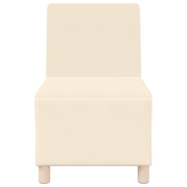 vidaXL | Modulsofa enhed uden arme | Creme 55 x 74 x 82 cm Corduroy stof