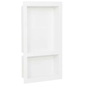 vidaxL bruseniche med 2 rum 41x69x9 cm mat hvid