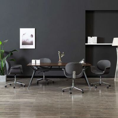 vidaXL drejelige spisebordsstole 4 stk. stof grå