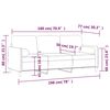 vidaXL 3-personers sofa med puder og hynder 180 cm velour cremefarvet