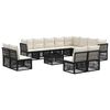 vidaXL Havesofa S&aelig;t 13 stk. Sort polyrattan
