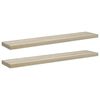 vidaXL v&aelig;ghylder 2 stk. 120x23,5x3,8 cm MDF egetr&aelig;sfarve