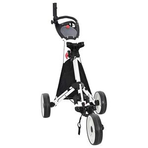 vidaXL Golf Trolley Sort og Hvid 100 x 69 x 114 cm Aluminium