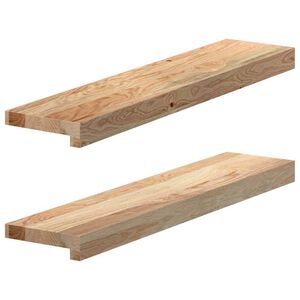 vidaXL vindueskarme 2 stk ubehandlet 70x15x2 cm massivt egetr&aelig;