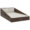 vidaXL solseng 110x200 cm polyrattan brun