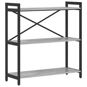 vidaXL Bogreol 80 x 30 x 85 cm Konstrueret tr&aelig; Gr&aring; sonoma-eg