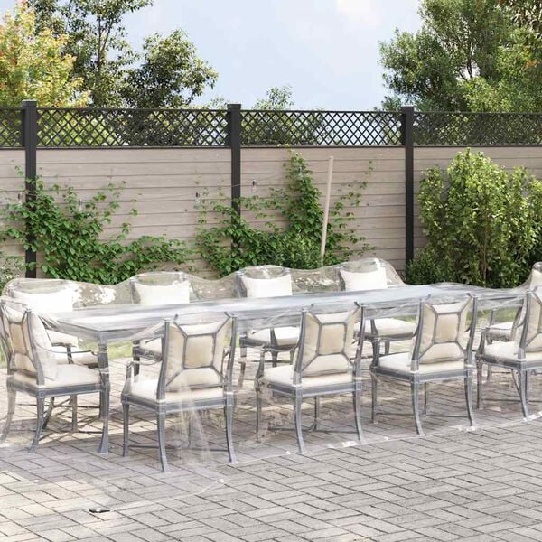 vidaXL klar presenning med &oslash;jer 4x10 m PVC