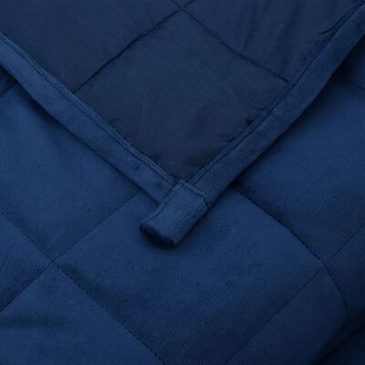 vidaXL tyngdetæppe 200x220 cm 13 kg stof blå