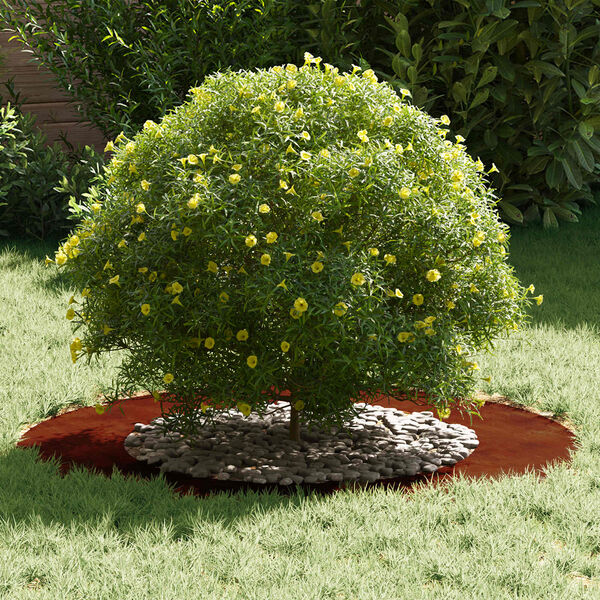 vidaXL egnet til flade tr&aelig;ริงe 5 pcs Brun &Oslash;50 / 80 cm Cortenst&aring;l