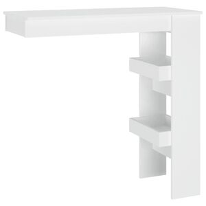vidaXL v&aelig;gmonteret barbord 102x45x103,5 cm konstrueret tr&aelig; hvid