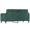vidaXL 2-personers sofa 140 cm fløjl mørkegrøn