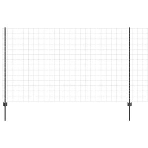 vidaXL Eurohegn med stolpe 10 x 1,4 m PVC-belagt st&aring;l Gr&aring; Mesh