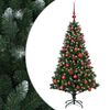 vidaXL Kunstig juletr&aelig; med kugler 120 cm 150 LED'er Varm hvid