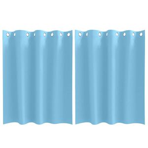 vidaXL M&oslash;rkl&aelig;gningsgardiner med ringe 2 stk. Lys bl&aring; 140 x 140 cm