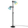 vidaXL gulvlampe 25 W 25x25x90/140 cm E27 rustik blå