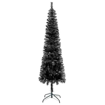 vidaXL smalt juletræ med lys 120 cm sort