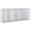 vidaXL Gabion h&oslash;jbed 2 pcs S&oslash;lv 200 x 50 x 80 cm Galvaniseret st&aring;l